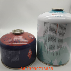 Sızıntı geçirmez valfli açık hava kampı sobaları için premium yeniden doldurabilir 220g butan kutuları