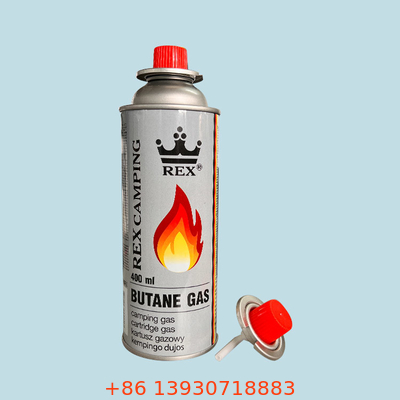 227g Kırmızı Kapaklı Taşınabilir Gaz Kartuş Vanası Genel Uygulama Teneke Kutular