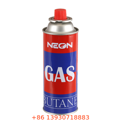 Boş Düz Duvar Kamp Bütan Gaz Teneke Kutu Metal Teneke 65mm Çap