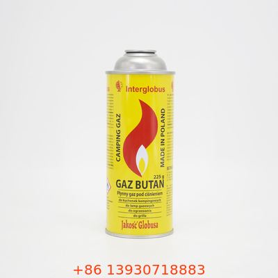 400ml Taşınabilir Gaz Sobası Teneke Kutu Küçük Bütan Gaz Şişesi 65mm