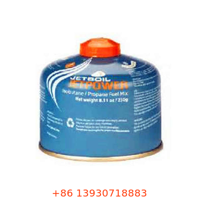 Taşınabilir sobalar için kompakt propan butan gaz kutuları 450g kapasite, seyahat dostu
