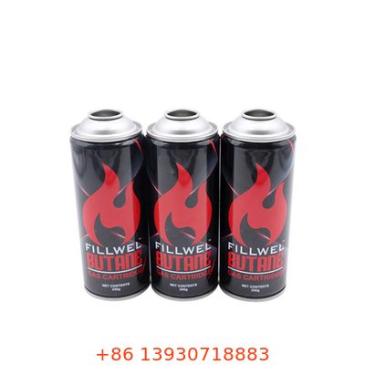 Açık Pişirme İçin Düz Duvar 400ml Taşınabilir Bütan Gaz Sobası Teneke Kutu