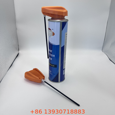 Uzantı tüplü aerosol püskürtme nozel ve kapağı uzunluğu 66.40 mm