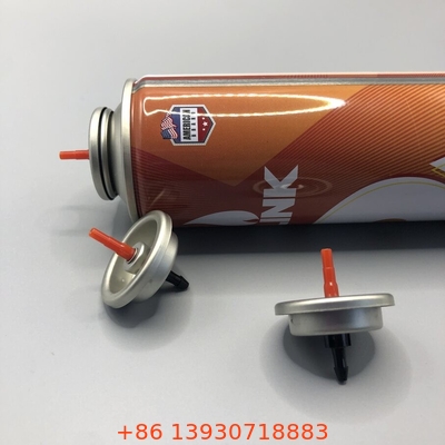 Plastik Butan Gazı Kökü Kırmızı Renkli Gaz Çakmak Yeniden Doldurma Valfı Metal Ve Plastik İç Gasketi