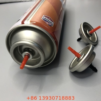 Her iki tarafa da montajlı bardak gaz fenerini yeniden doldurma vanası