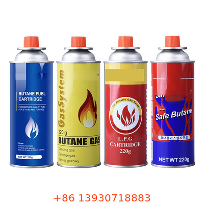 Butane gazı kartuşu ve hafif gaz kullanımı için sağlam butan gazı kapı