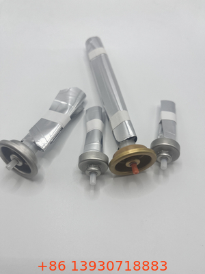 Precision Male Bag on Valve for Cosmetic Mists with Adjustable Spray Patterns (Ayarlanabilir püskürtme desenleri ile kozmetik sisleri için valf)