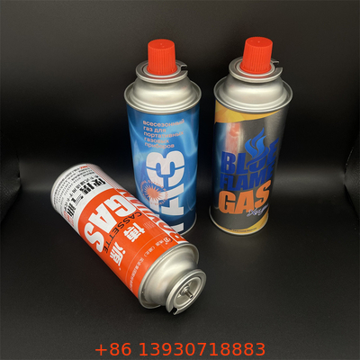 Taşınabilir ısıtıcılar ve kamp sobaları için 220 gram butan gazı kutuları.