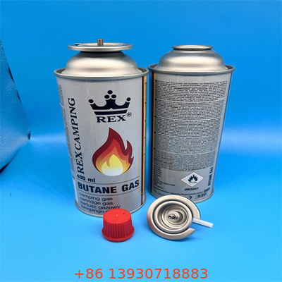 Açıkta yemek pişirmek ve sızıntı geçirmez güvenlik valfi olan taşınabilir sobalar için premium yeniden doldurulabilir butan gaz kutuları
