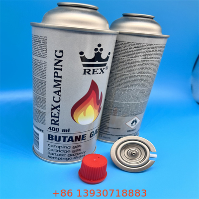 Açık mekan yemek makineleri için 65 X 158 mm butan gazı kutuları