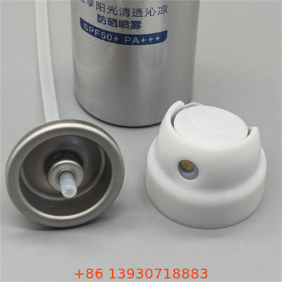 Kozmetik Sprey Kullanımı İçin Güneş Kremi Aerosol Valfi – Aktüatörlü Cilt Bakımı Ambalaj Çözümü – UV Koruması İçin Sürekli Sis Püskürtücü
