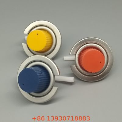 Tek yakıcı taşınabilir sobalar için kapaklı bir inç butan soba valfi