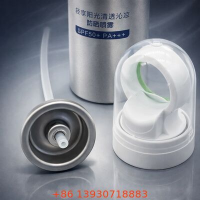 Even Spray Pattern Child Safe Lock Cap Fine Mist Dispensing Aerosol Valve for Sunscreen and Personal Care