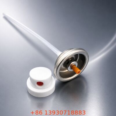 1 Inch Foam Aerosol Valve Assembly with Metal + Plastic Components and 57mm / 65mm Cap Options