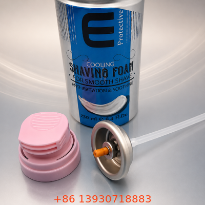 Tek elle kullanılabilen ergonomik tetikleyici, korozyona dayanıklı plastik ve metal ve hava geçirmez mühürleme yapısı olan tıraş köpüğü aerosol valfi