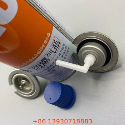 Tam akış düzenleyici ve sızıntı geçirmez performanslı alev kontrolü aerosolik butan gaz valfi