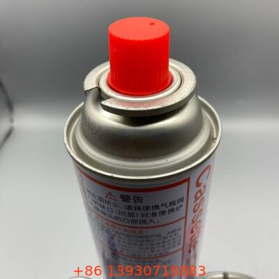 Portatif gaz kutuları için koruyucu kapaklı sızıntı geçirmez bir inç teneke butan gaz valfi