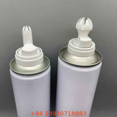 Yüksek hassasiyetli krem dağıtım kapağı, Aerosol püskürtme aktüatörü, gıda ve kozmetik aerosol ambalajı için teneke kutu nozzle fit